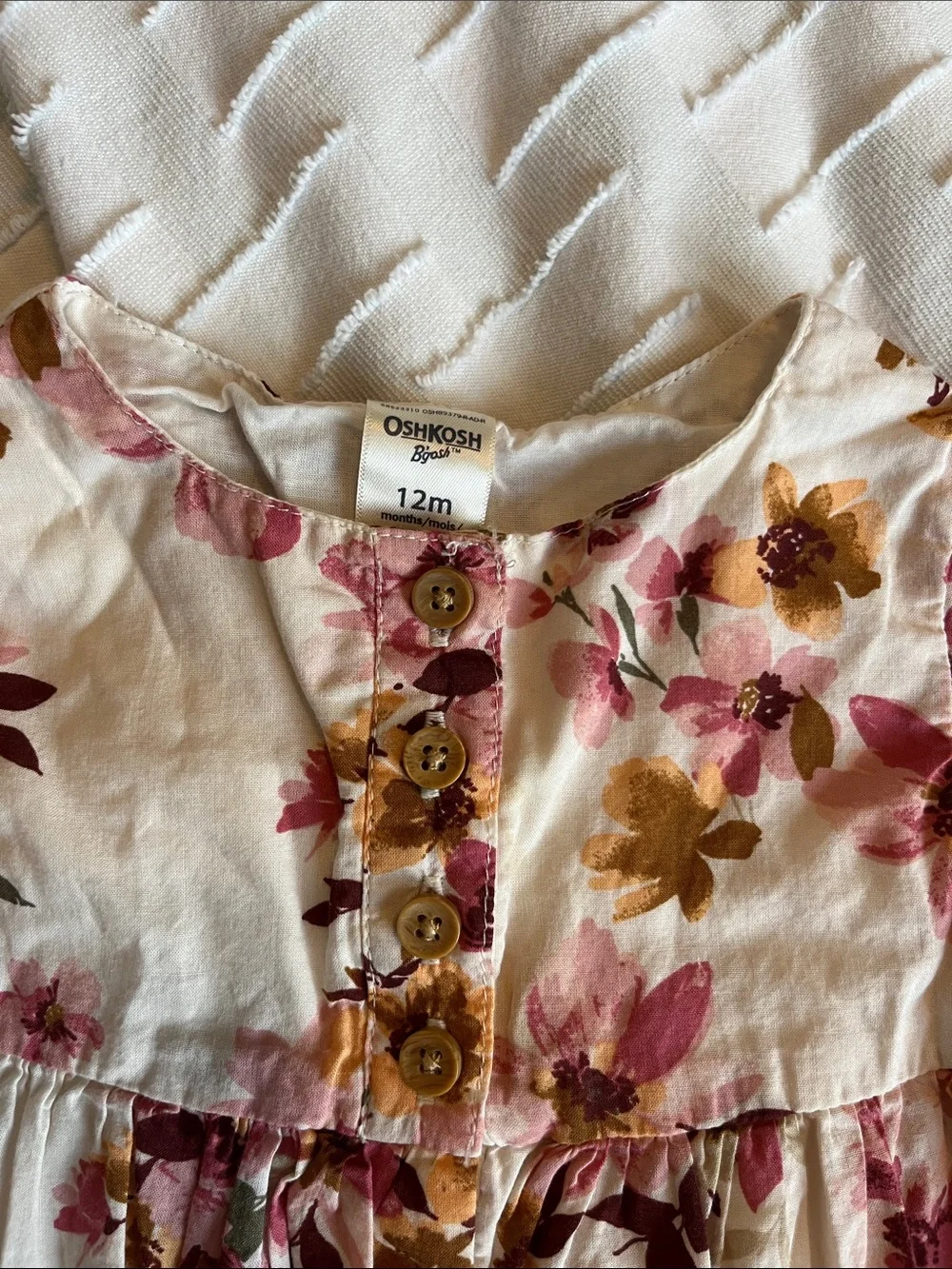 Girls' 3-Pack Dress Set - Floral, Denim & Plum - Size 12m